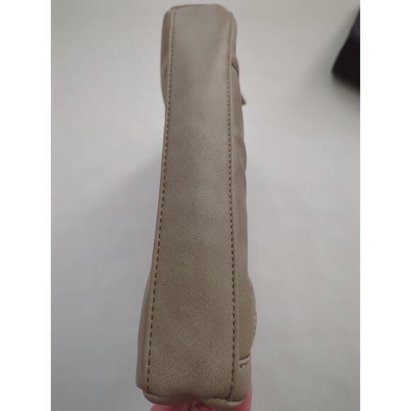 MultiSac Tan Gray Vegan Leather Shoulder Bag Adjustable Strap 10 x 8 x 2 - Picture 9 of 9